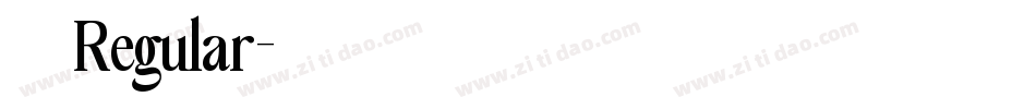 小确幸 Regular字体转换